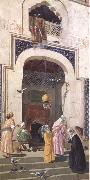 Osman Hamdy Bey La Porte de la Grande Mosquee Brousse (mk32) USA oil painting artist